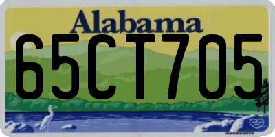 AL license plate 65CT705