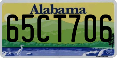 AL license plate 65CT706