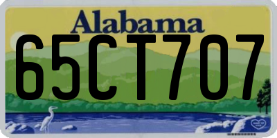 AL license plate 65CT707
