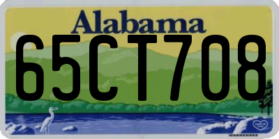 AL license plate 65CT708
