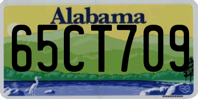 AL license plate 65CT709