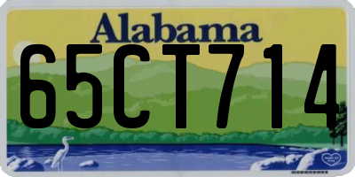 AL license plate 65CT714