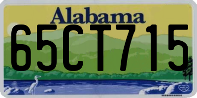 AL license plate 65CT715