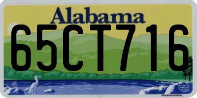 AL license plate 65CT716