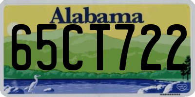 AL license plate 65CT722