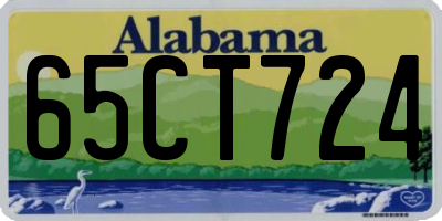 AL license plate 65CT724