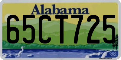 AL license plate 65CT725