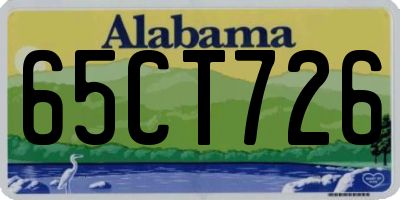AL license plate 65CT726
