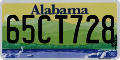 AL license plate 65CT728