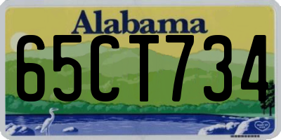 AL license plate 65CT734