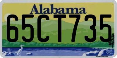 AL license plate 65CT735