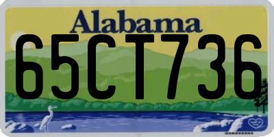AL license plate 65CT736