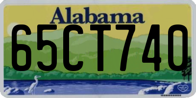 AL license plate 65CT740