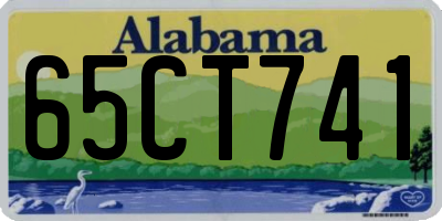 AL license plate 65CT741
