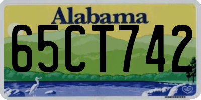 AL license plate 65CT742