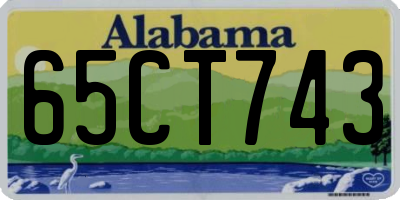 AL license plate 65CT743