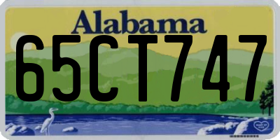 AL license plate 65CT747