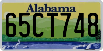 AL license plate 65CT748
