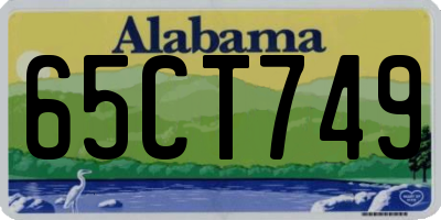 AL license plate 65CT749