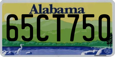 AL license plate 65CT750