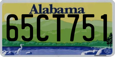 AL license plate 65CT751