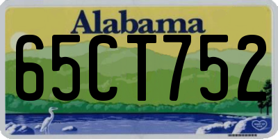 AL license plate 65CT752