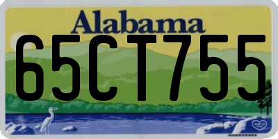 AL license plate 65CT755