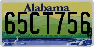 AL license plate 65CT756