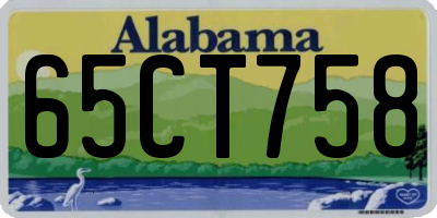 AL license plate 65CT758