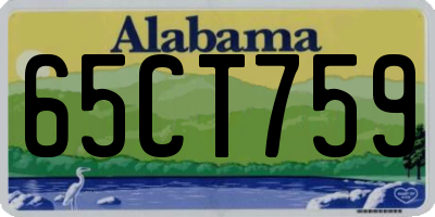 AL license plate 65CT759