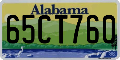 AL license plate 65CT760
