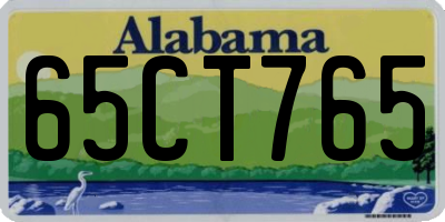 AL license plate 65CT765
