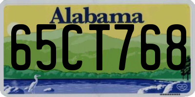AL license plate 65CT768