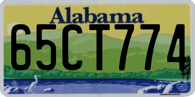 AL license plate 65CT774