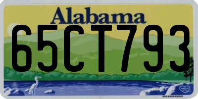 AL license plate 65CT793