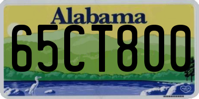 AL license plate 65CT800