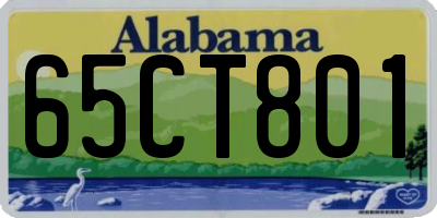 AL license plate 65CT801