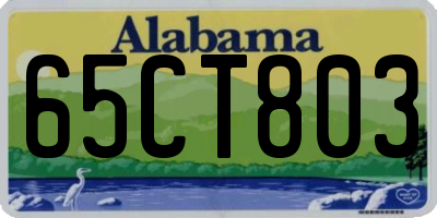 AL license plate 65CT803