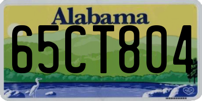 AL license plate 65CT804