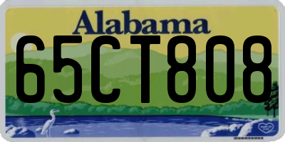 AL license plate 65CT808