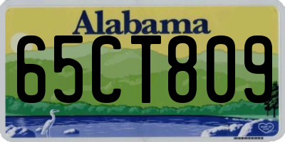 AL license plate 65CT809