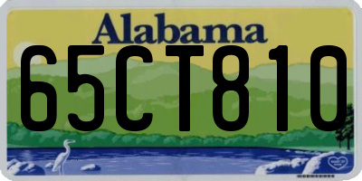 AL license plate 65CT810