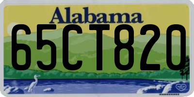 AL license plate 65CT820