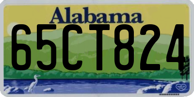 AL license plate 65CT824
