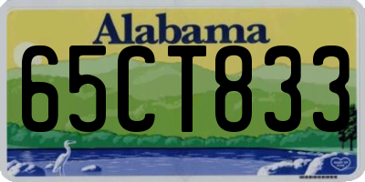 AL license plate 65CT833