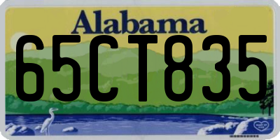 AL license plate 65CT835