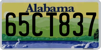 AL license plate 65CT837