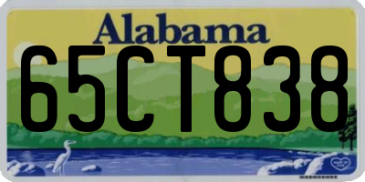 AL license plate 65CT838