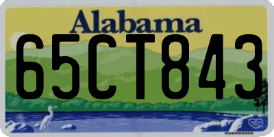 AL license plate 65CT843