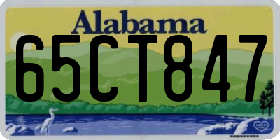 AL license plate 65CT847